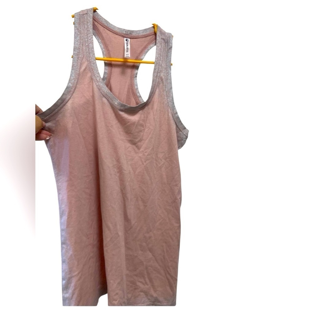 Fabletics Blush and Silver XS Racerback Tank Top